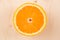 Citrus fruits slices. Oranges. On wooden background