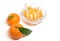 Citrus fruits, tangerines, mandarin slices, peeled mandarin