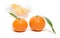 Citrus fruits, tangerines, mandarin slices, peeled mandarin