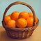 Citrus Harvest: AI-Generated Artistry of Oranges in a Bucket