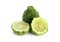 Citrus hystrix, Bergamot white background