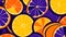 Citrus Orange and Electric Violet Retro Pop Art Pattern