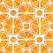 Citrus pattern with orange slices