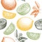 Citrus seamless pattern. Lime background. Vector fruit illustration. Summer drawing for logo, icon, label, packaging design.