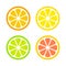 Citrus slice icons