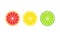 Citrus slices symbols traffic lights flat design