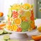 Citrus Symphony: A Vibrant Cake Confection Celebrating the Zest of Nature's Oranges, Lemons, and Limes