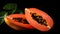 Citrus Vibrance: Closeup of Orange Isolated on Black Background