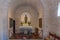 Citta di San Marino, San Marino, September 2, 2021: Interior of Chapel of Santa Barabara in San Marino