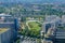 City aerial - public park in downtown Berlin