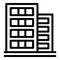 City apartment rent icon outline vector. House agency