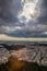 City of Athens against dramatic sky in Greece