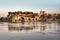 The city of Avignon at sunset