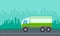 On city backgrounds delivery truck landscape