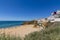 City beach Albufeira sunny july day, Algarve