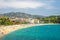 City beach on sunny day in Lloret de mar