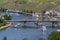 The city Bernkastel-Kues on river Moselle, Germany