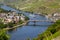 The city Bernkastel-Kues on river Moselle, Germany