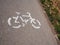 City bicycle bikes lane