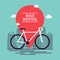 City bike hire rental tours for tourists and city visitors. Vector poster or banner template.