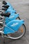 City bikes for rent parking in Kirchberg, Luxembourg