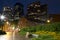City Boston night background