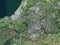 City of Bristol, England - Great Britain. High-res satellite. No