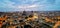 The city of Brussels seen from above on a beautiful summer day