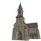 City Building Church. 3D rendering with clipping