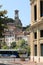 The city buildings and the bell tower in Cannes