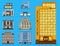 City buildings modern tower office architecture house business apartment