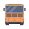 City bus. Intercity bus. Vehicle for transportation passengers. Excursion bus. Back view.