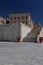 City of Cagliari, Sardinia, Italy. View of the old city, modern terrace.