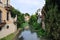 City canal in the centre of the old city Padua, Veneto, Italy