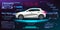 City car vector. Futuristic user interface. HUD UI. Abstract virtual graphic touch user interface. Cars infographic. Car options.