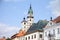 City castle with the main tower in the old mining city of Kremnica, Slovakia