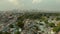 City cemetery in Manila, view from above. Old cemetery with residential buildings. City of Manila, in sunny weather.