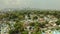 City cemetery in Manila, view from above. Old cemetery with residential buildings. City of Manila, in sunny weather.