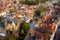 City centre of Bruges seen from above