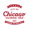 City of Chicago, Illinois, USA. Vector design template.