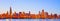 City of Chicago USA, sunset colorful panorama skyline