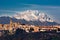 The city of Chieti and behind the mountain of Gran Sasso