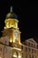 City clock tower of Rijeka, Croatia, at night