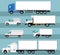City commercial transport isolated set