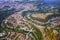 the city and curves of river Yantra, Veliko Tarnovo, Bulgaria