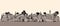 City in a desert. Vector drawing