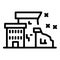 City destruction icon, outline style