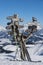 City distance sign alps background Austria