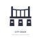 city dock icon on white background. Simple element illustration from Buildings concept