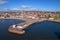 City of Dundee in Scotland, aerial view, cityscape